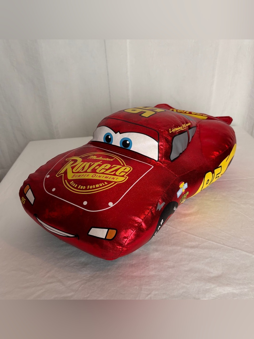 Red Lightning McQueen Plush Car – Kids Stuffed Toy
